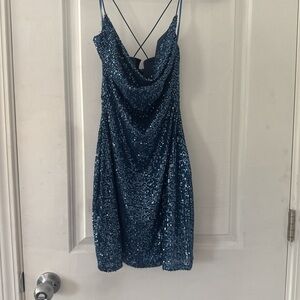 Sequin Blue Dress